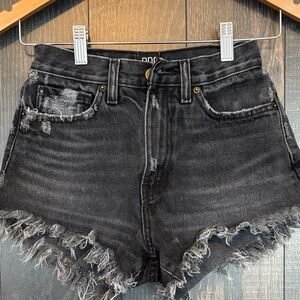 BDG Frayed Hem High Rise Cheeky Shorts